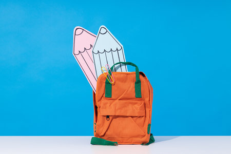 Concept of school and education and different accessories for schoolの写真素材