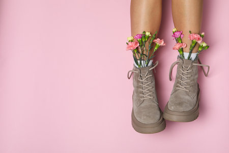 Concept of different casual attire and clothes - shoesの写真素材