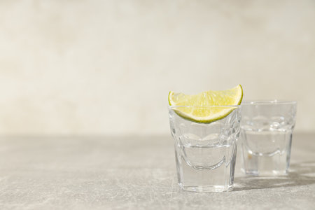 Concept of strong alcoholic drink - vodka drinkの写真素材
