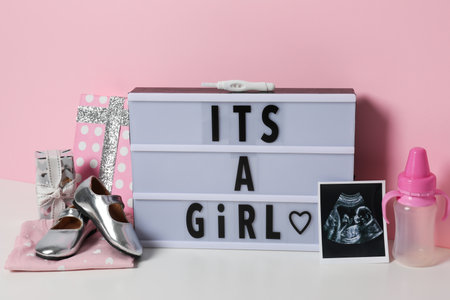 Coming soon baby concept with letter boardの写真素材