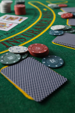 Concept of gambling, Poker gambling game, accessories for poker