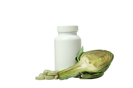 PNG, Artichoke for health and treatment, isolated on white backgroundの写真素材