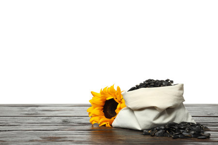 PNG, Sunflower seeds, isolated on white backgroundの写真素材