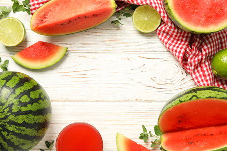Concept of fresh and juicy food - Watermelonの写真素材