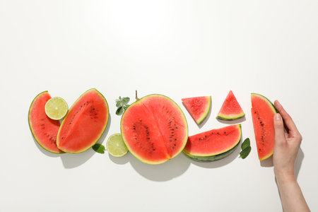 Concept of fresh and juicy food - Watermelonの写真素材
