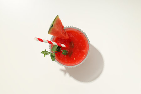 Concept of fresh and tasty summer drink - Watermelon smoothieの写真素材