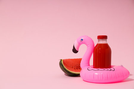 Concept of fresh and tasty summer drink - Watermelon smoothieの写真素材