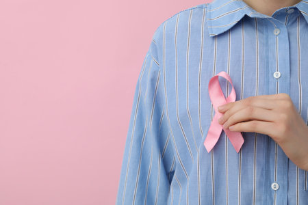 Concept of Cancer disease and health care, female cancerの写真素材