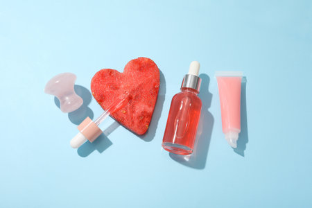 Concept of cosmetic and beauty procedures, watermelon cosmeticの写真素材