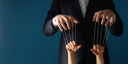Concept of control and dictatorship, management conceptの写真素材