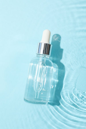 Concept of face and skin care with Hyaluronic acidの写真素材