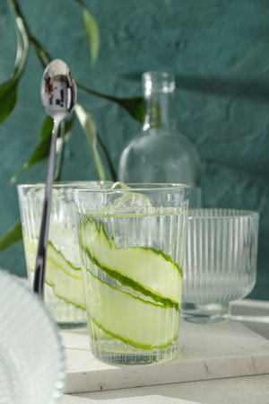 Concept of fresh summer drink - brine cocktailの写真素材