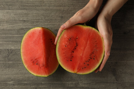 Concept of fresh and juicy food - Watermelonの写真素材