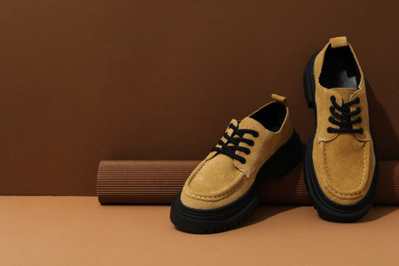 Concept of different casual attire and clothes - shoes