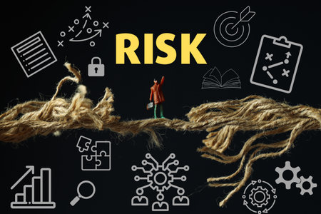 Concept of Risk, risk in life and businessの写真素材