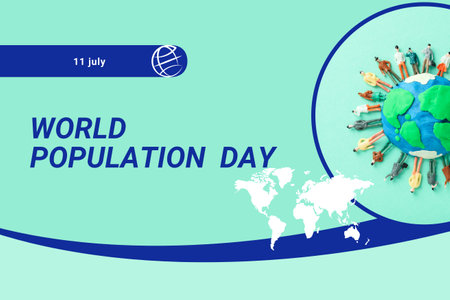 World Population Day - 11 July, image for World Population Dayの写真素材