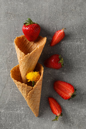 Sweet and fresh summer fruit - tasty strawberryの写真素材