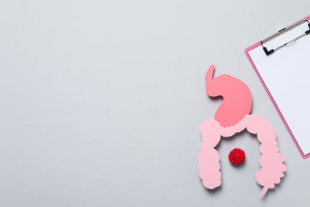 Concept of health care, stomach and intestinal problemsの写真素材