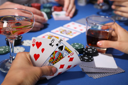 Concept of gambling, Poker gambling game, accessories for poker