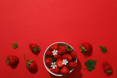 Sweet and fresh summer fruit - tasty strawberryの写真素材