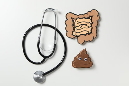Concept of health care, stomach and intestinal problems
