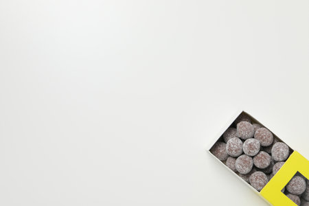 Concept of tasty food, chocolate, space for textの写真素材