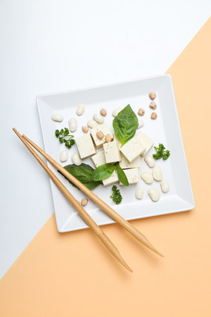 Traditional component of Asian cuisine - Tofu, bean curd