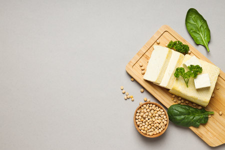 Traditional component of Asian cuisine - Tofu, bean curdの写真素材