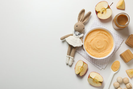 concept of baby food and baby nutritionの写真素材