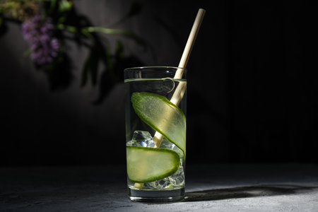 Concept of fresh summer drink - brine cocktailの写真素材