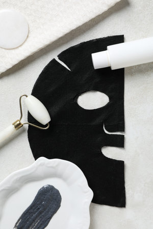 Concept of face and skin care with cosmetic maskの写真素材