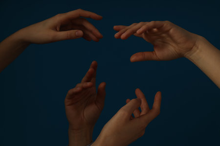 The concept of control and dictatorship over peopleの写真素材