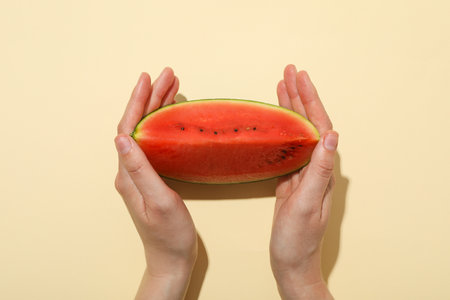 Concept of fresh and juicy food - Watermelonの写真素材