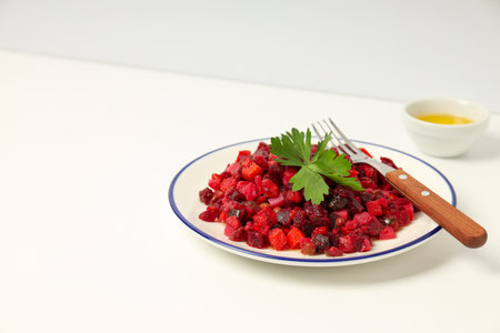 Concept of tasty food, cold dish - Vinaigrette saladの写真素材