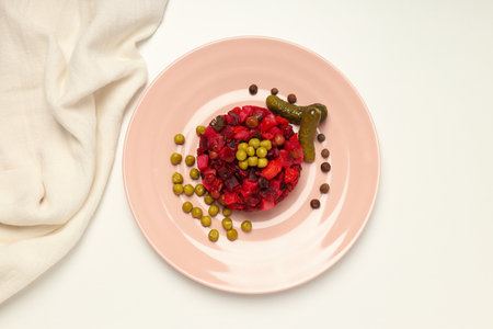 Concept of tasty food, cold dish - Vinaigrette saladの写真素材