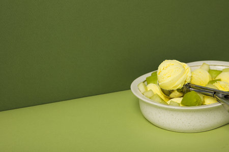 Tasty and fresh summer food - melon ice cream