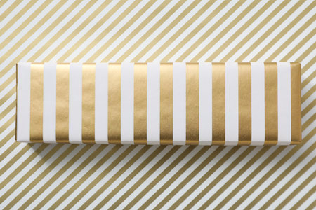 Concept of wrapping gift, composition with wrapping paper