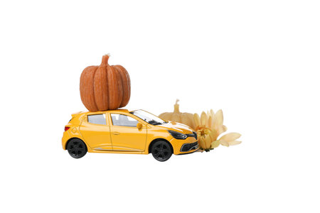PNG, Concept of autumn and fall season with transportの写真素材