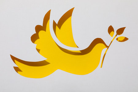 International day of peace or world peace day, symbol of peace - pigeonの写真素材