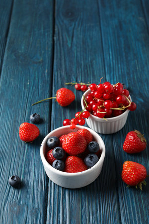 Tasty and delicious summer food, berries, healthy food conceptの写真素材