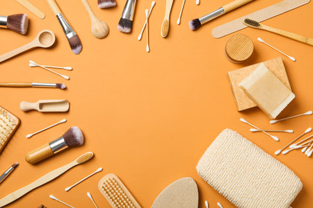Self care concept, bamboo accessories for self care