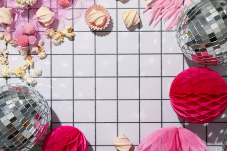 concept of style with pink colorの写真素材