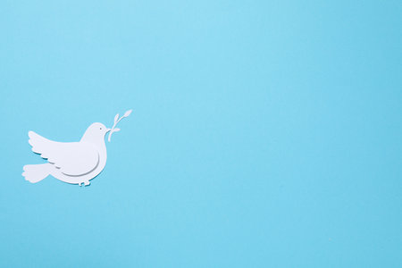 International day of peace or world peace day, symbol of peace - pigeonの写真素材