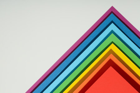 Mockup, abstraction, colorful colored paper, top viewの写真素材
