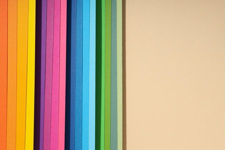 Mockup, abstraction, colorful colored paper, top viewの写真素材