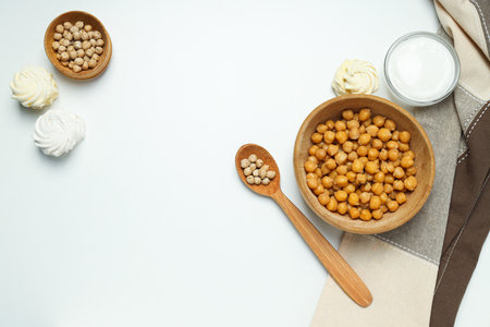 Aquafaba, concept of vegan food and cuisineの写真素材