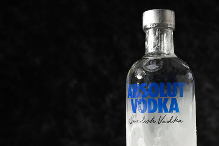 Odessa, Ukraine, 09.08.2023: Alcohol drink - Absolut vodkaのeditorial素材