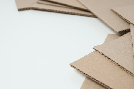 Ð¡raft cardboard laid out on a light background.の写真素材