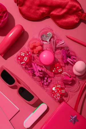 Odessa, Ukraine, 10.08.2023: concept of Barbiecore style with pink colorのeditorial素材