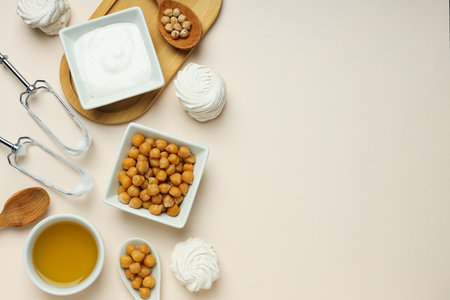 Aquafaba, concept of vegan food and cuisineの写真素材